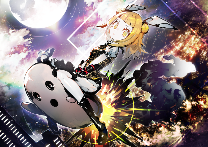 Mayumi Joutougu from Touhou riding a robot
