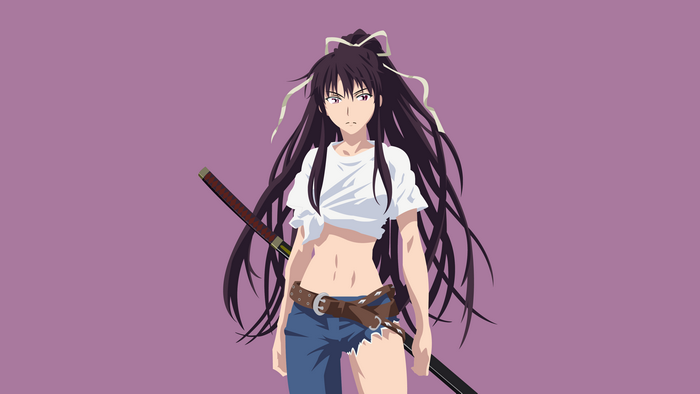 Kanzaki Kaori from To Aru Majutsu no Index with a sword