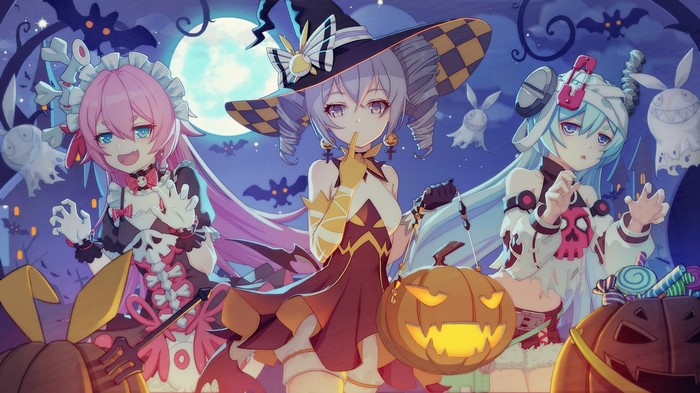 Jack O Lantern, maid, witch, Liliya Olenyeva, Frankenstein, Honkai ...