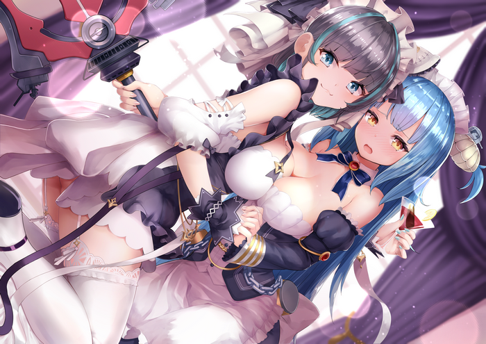 Azur Lane Maid Characters Cheshire and Neptune