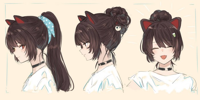 Inui Toko from Nijisanji with cat ears