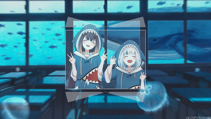 4K picture-in-picture of Ninomae Inanis and Gawr Gura