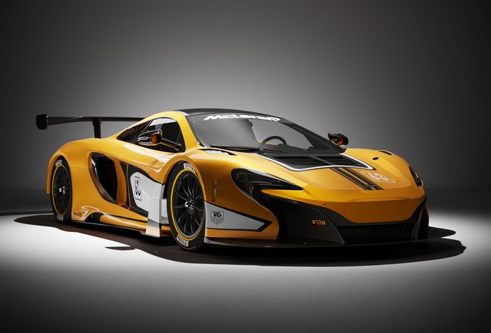 Yellow McLaren 650S GT3 Sports Car