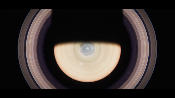 Saturn's rings and polar hexagon