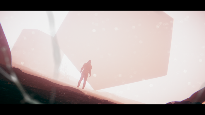 Astronaut in a science fiction landscape from Observation Video Game