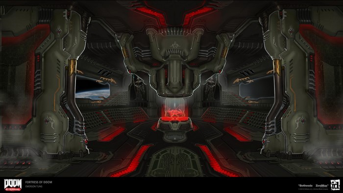 Fortress of Doom concept art from DOOM Eternal