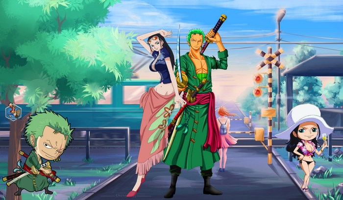 Roronoa Zoro and Nico Robin from One Piece