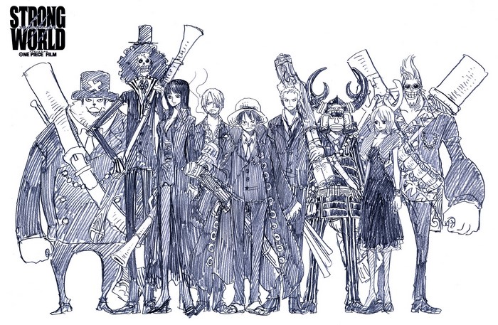 One Piece Film: Strong World characters drawing