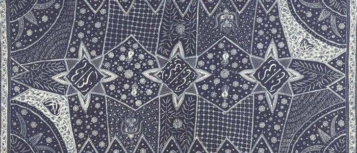 Dark blue and white batik fabric texture