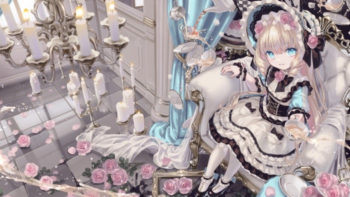 Alice from Yumeichigo with Roses and Candles