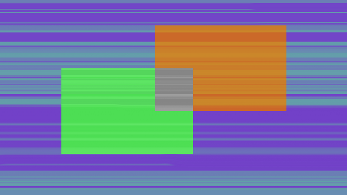 Abstract colorful squares on striped background