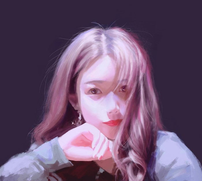 Artwork of an Asian woman's portrait