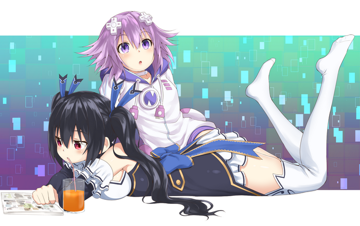 Neptune and Noire from Hyperdimension Neptunia