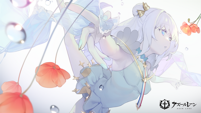 Le Malin from Azur Lane with flowers