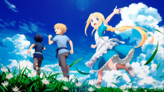 Alice Zuberg and Eugeo from Sword Art Online running