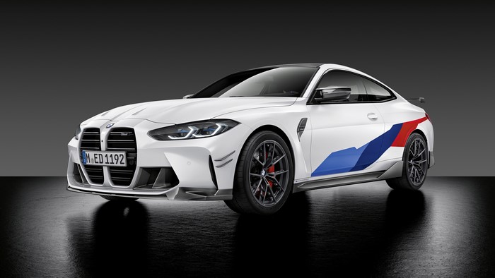 White BMW M4 Coupe with M Performance Parts