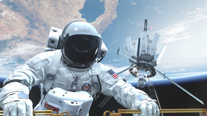 Astronaut from Call of Duty: Ghosts in orbit