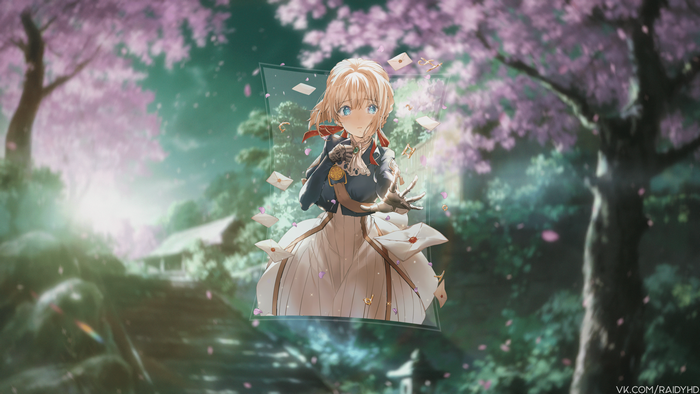 Violet Evergarden with letters