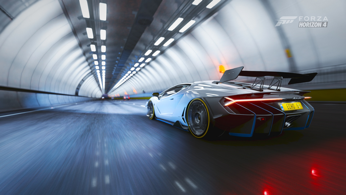 Lamborghini Centenario in Forza Horizon 4 tunnel