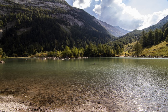 Lake in the Alps, Switzerland