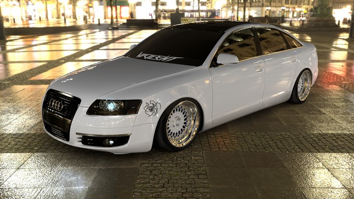 4K Photorealistic 3D Render of a White Audi A6