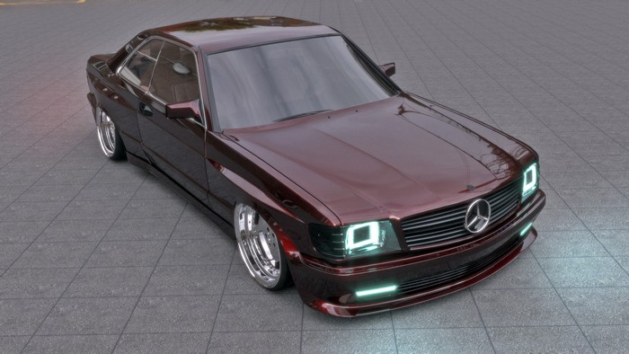 4K Photorealistic 3D render of a Mercedes AMG coupe