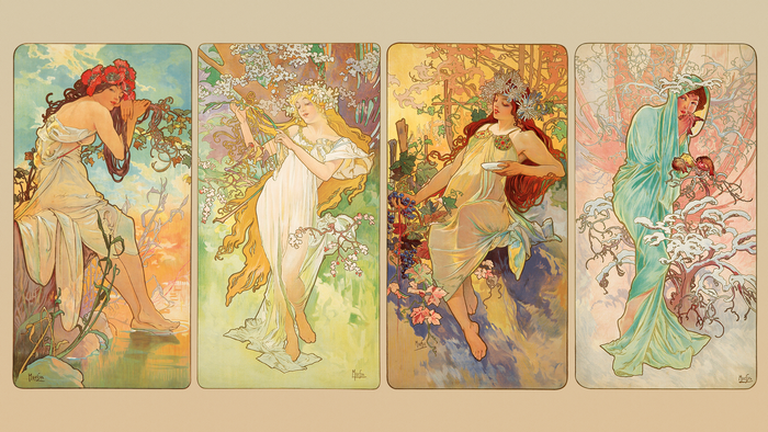 The Seasons by Alphonse Mucha