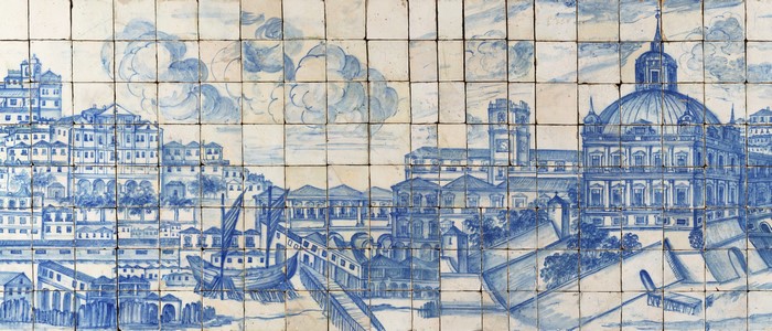 4K Ultrawide Painting of Lisbon Tiles