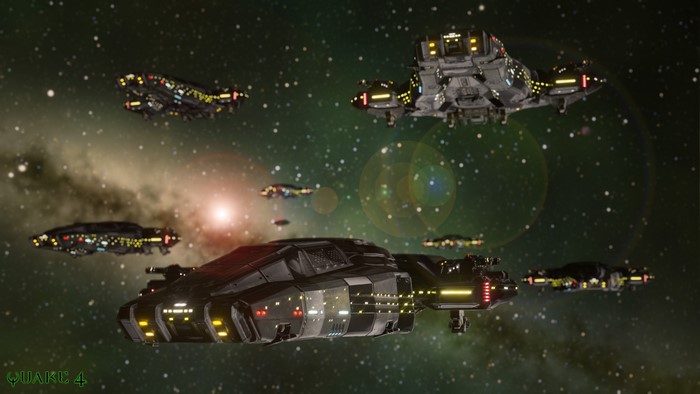 Spaceships in Quake 4 Galaxy
