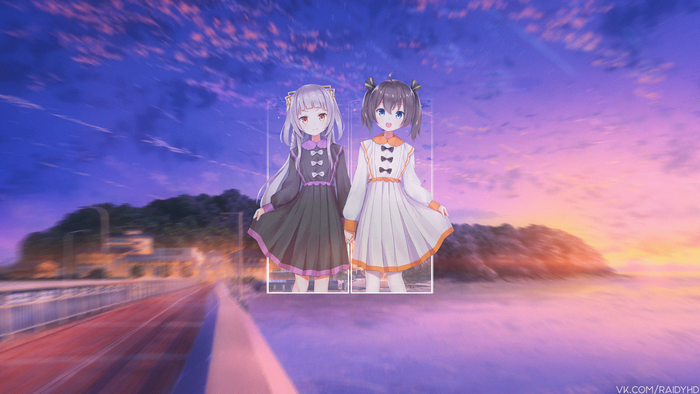 Murasaki Shion and Natsuiro Matsuri from Hololive