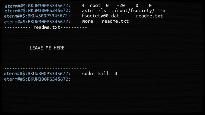 Fsociety terminal commands and quote
