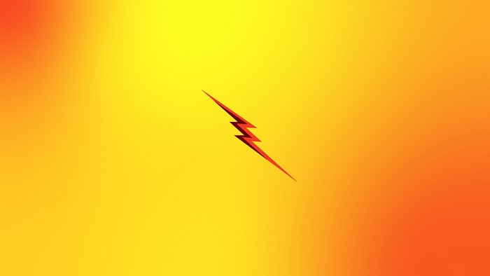 Flash logo on yellow and orange gradient