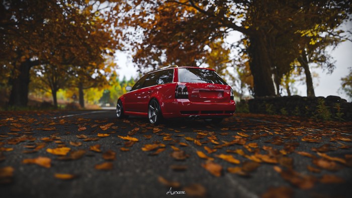 Red Audi RS4 Avant in Forza Horizon 4