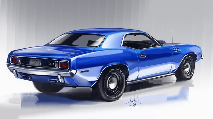 1977 Plymouth Barracuda by Aleksandr Sidelnikov