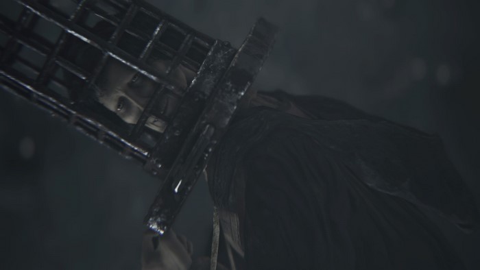 Man trapped in a cage in Bloodborne