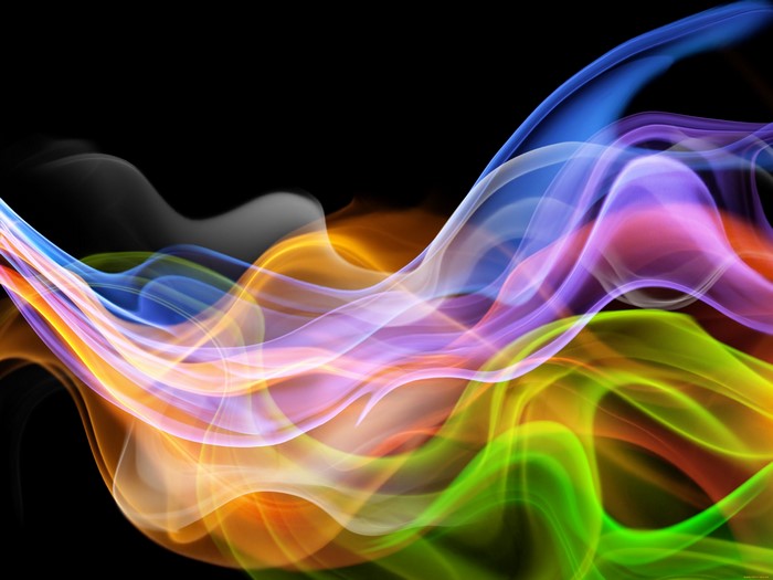Colorful abstract smoke patterns in 4K