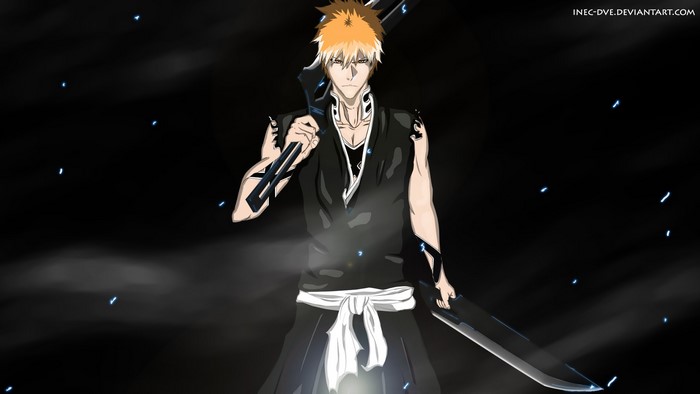 Ichigo Kurosaki from Bleach holding swords