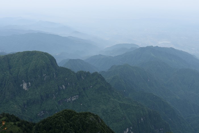 Mountain pass in Sichuan, China