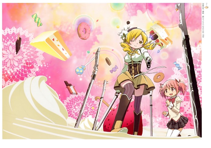 Tomoe Mami and Kaname Madoka from Mahou Shoujo Madoka Magica