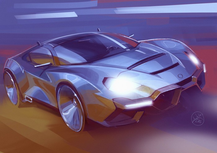 Sports car by Aleksandr Sidelnikov