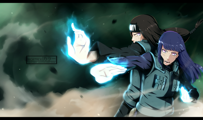 Hinata Hyuga and Neji Hyuga from Naruto