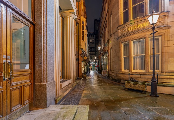 Queen Avenue street light in Liverpool, England