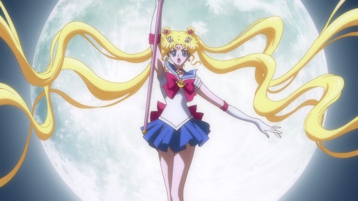 Sailor Moon with Moon in Background