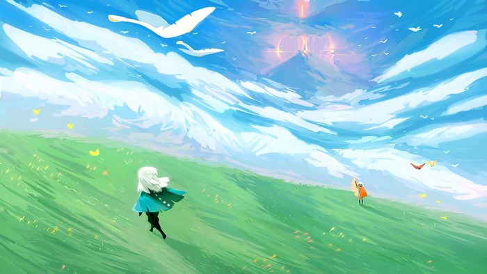 Sky: Children of the Light with Birds and Clouds