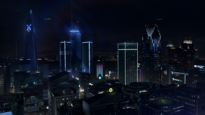 Detroit: Become Human cityscape at night