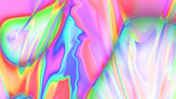Abstract holographic liquid gradient graphic design