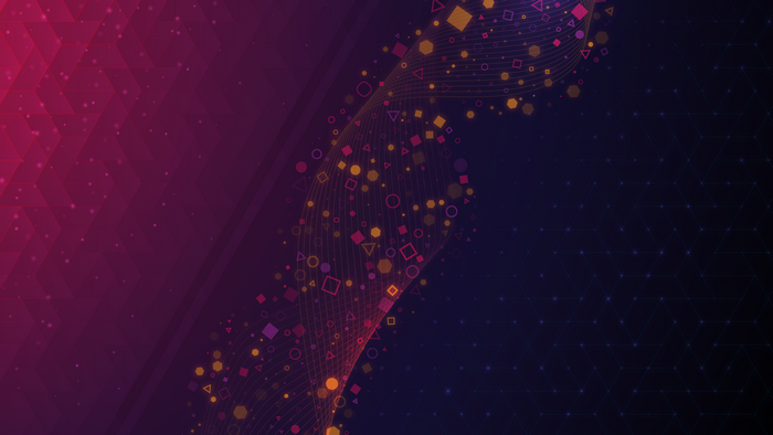 Abstract geometric shapes with digital wave pattern