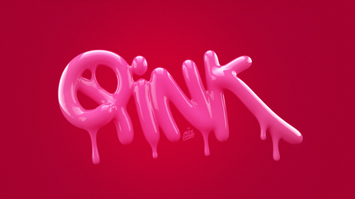 Pink text by Alexis Persani