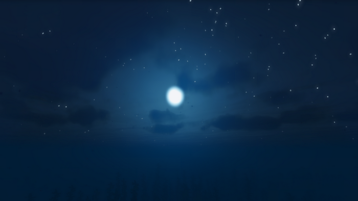 Minecraft night sky with moon and stars