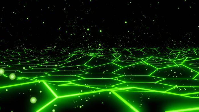 4K Digital Art Hexagonal Grid Render